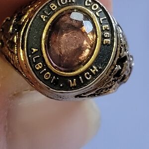 Albion College Gold Plated Class Ring Pendant
